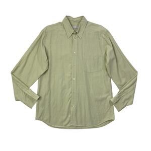 Vintage Ted Baker Shirt Mens 4 Honey Dew Green Water Blue Pin Check Long Sleeve